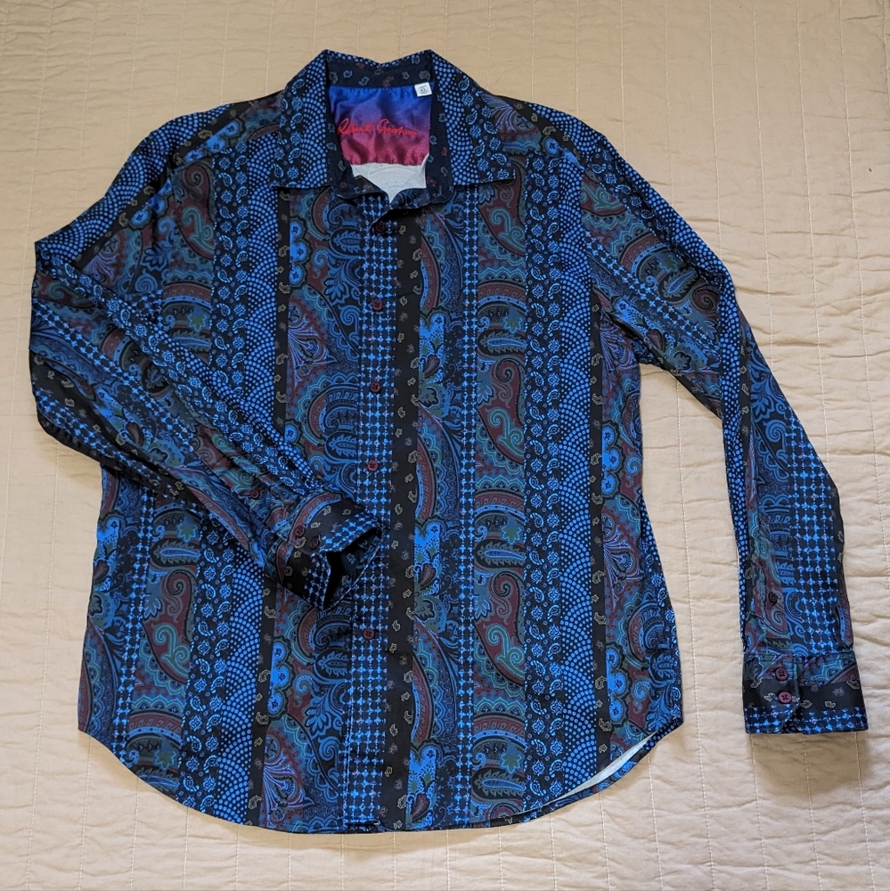 Robert Graham Brasco Graphic Sport Shirt Button Front Long Sleeve Shirt